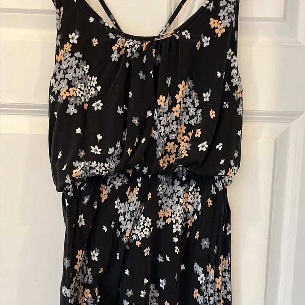 LOFT Floral Black Maxi Dress - Picture 2 of 6